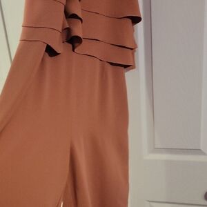 Gianni Bini Ruffled Jumpsuit in Brown